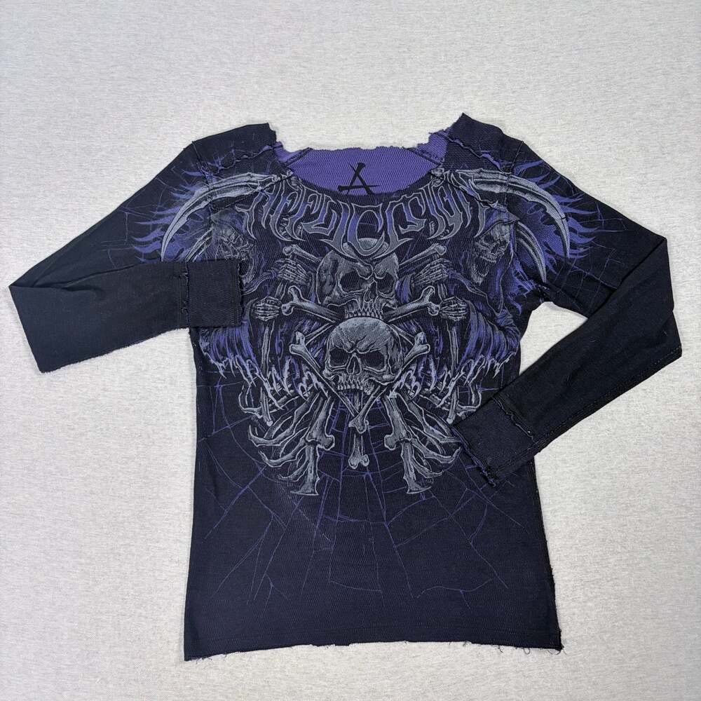 Affliction Darkness Falls Reversible Long Sleeve Thermal Shirt